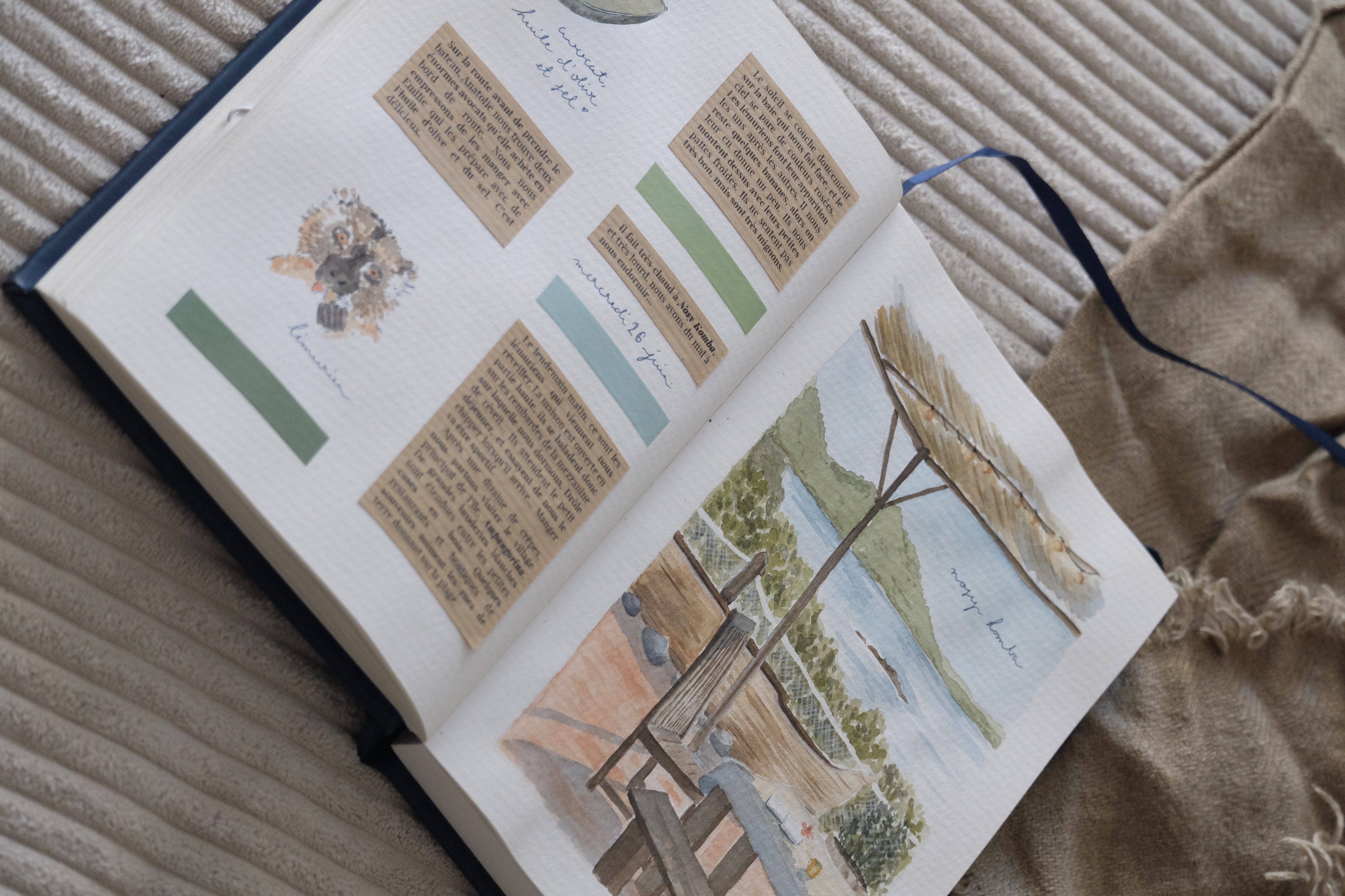 Carnet de voyage, nord de Madagascar - Nosy Komba
Illustrations à l'aquarelle